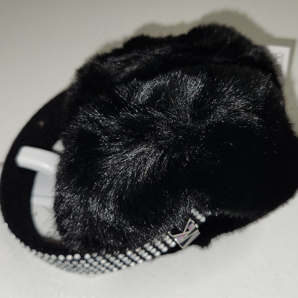 NWT M.KORS 🎧 Ear muffs black With Rhinestones - Picture 1 of 3